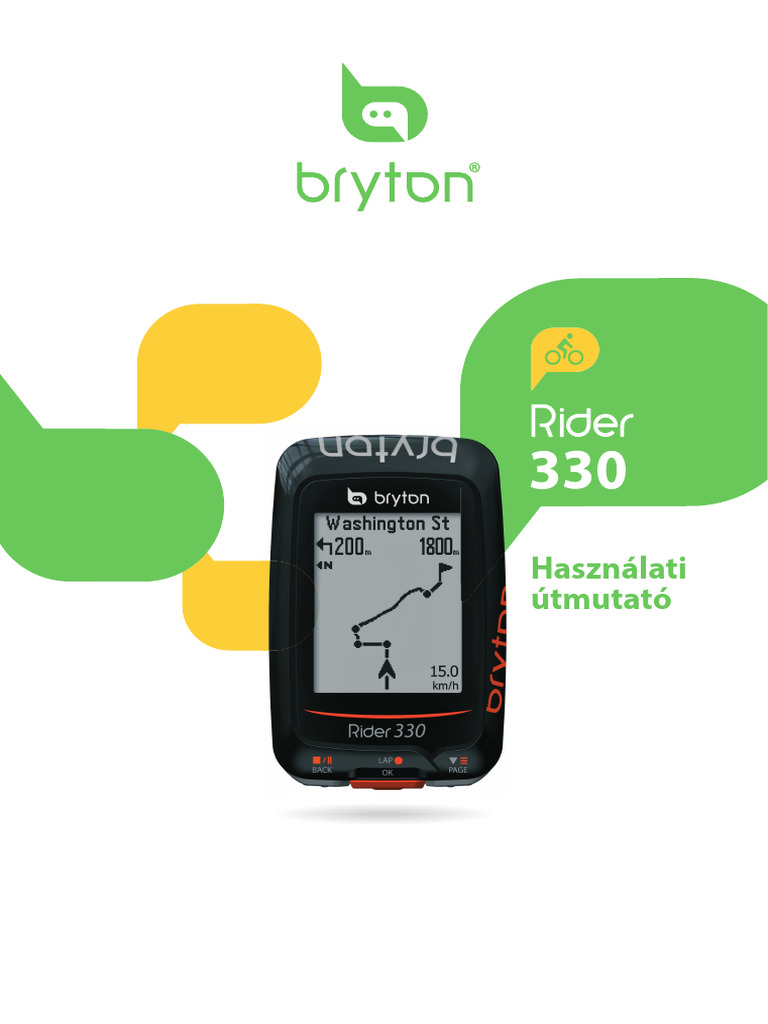 Bryton Rider 330 Hasznalati HU | PDF