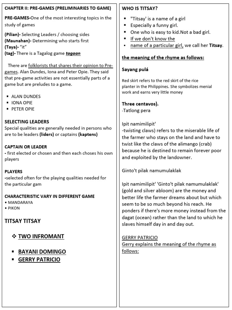 Philippine Traditional Games Overview | PDF