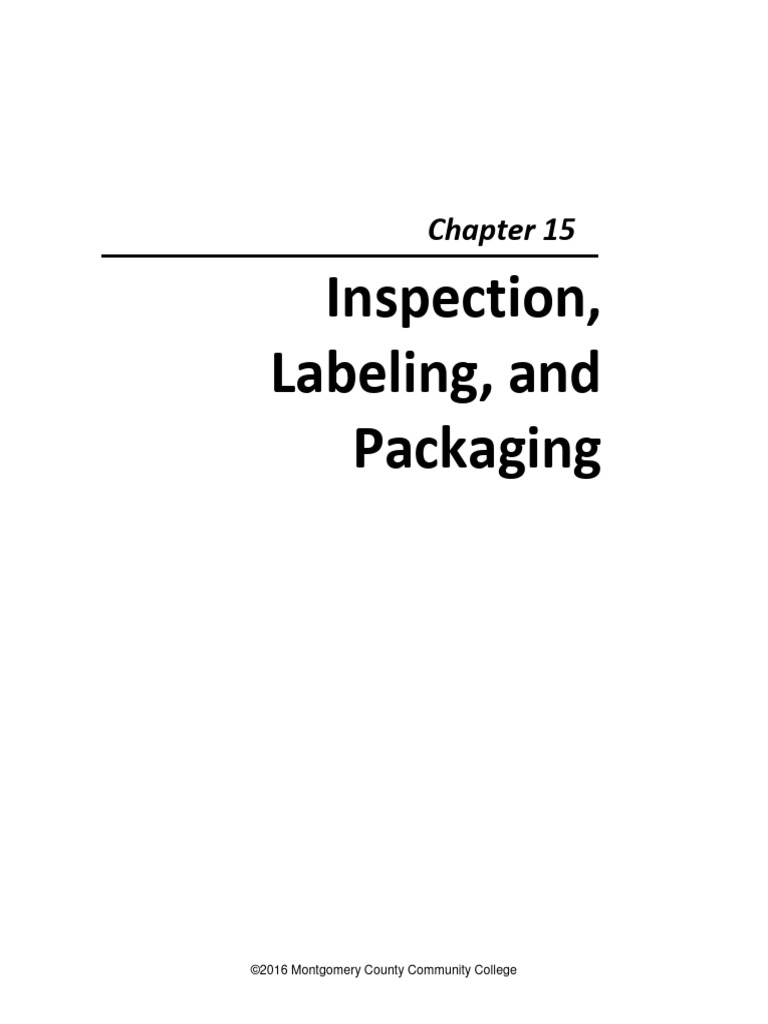 Drug Inspection & Packaging Guide | PDF | Packaging And Labeling | Over ...