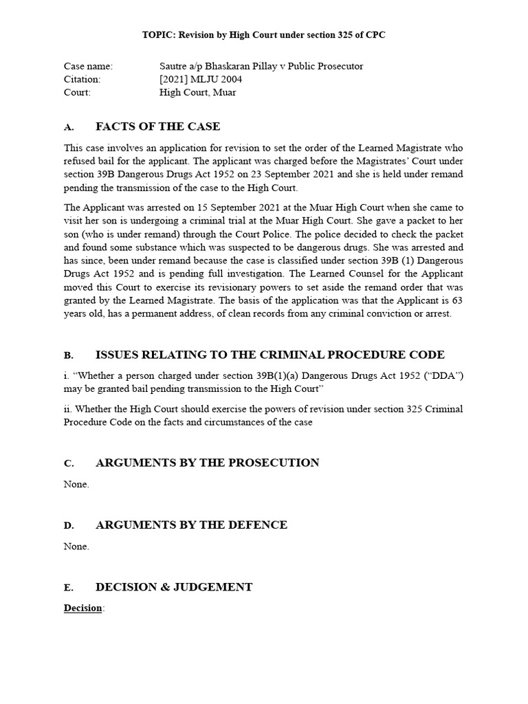 Summary Section Meaning