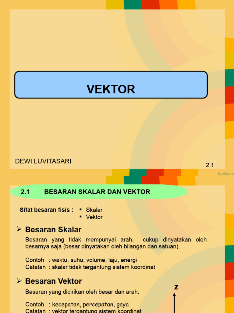 Besaran Skalar dan Vektor dalam Fisika | PDF