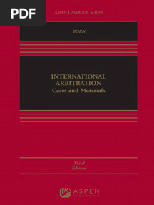 InternatIonal ArbItratIon Cases and Materials ThIrd EdItIon Gary B. Born 2022