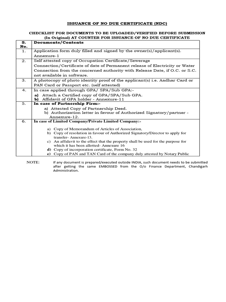 No Dues Certificate Issuance Guide | PDF | Notary Public | Affidavit