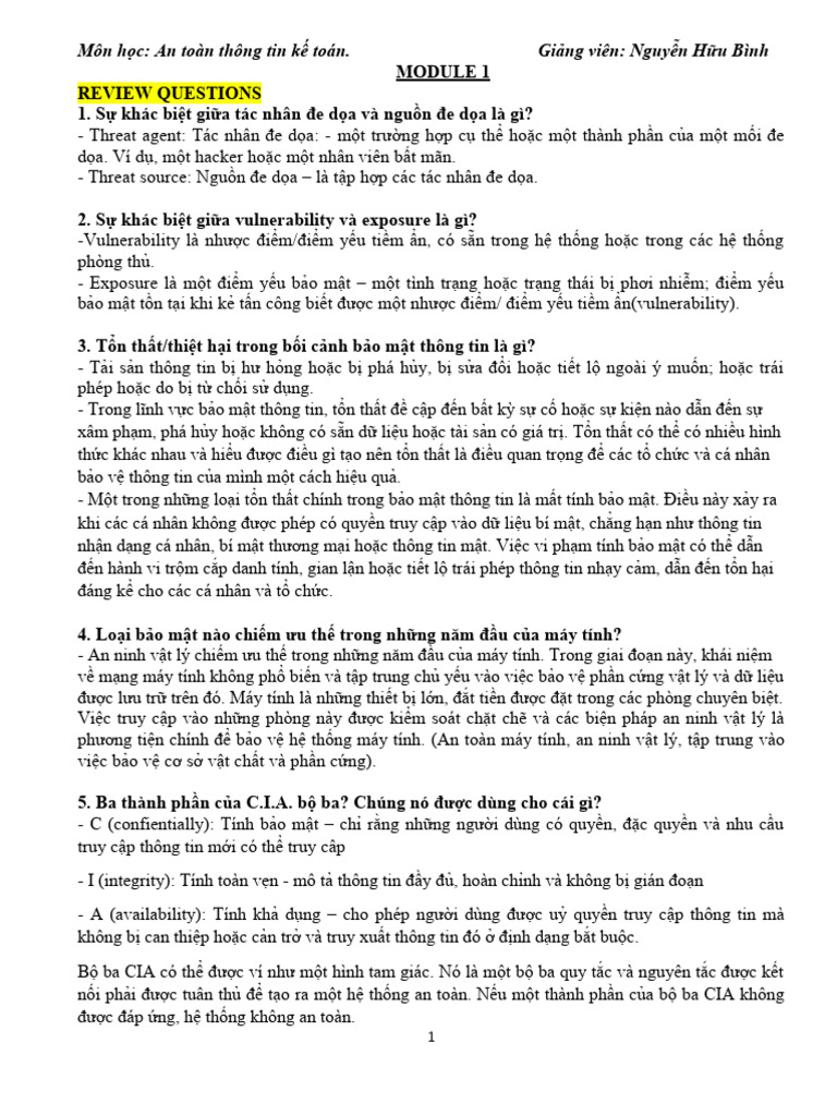 Module 1 - Attt | PDF