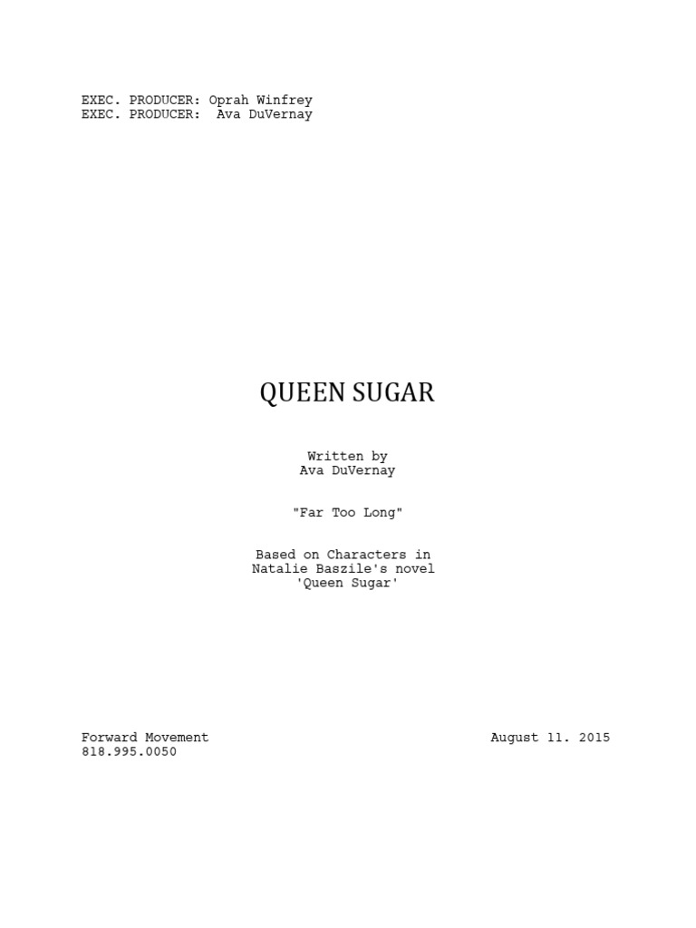 Queen Sugar 101 First Things First 2016 PDF Art Mystery,