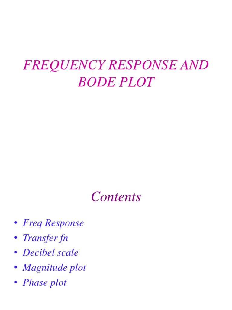 Frequency Response and Bode Plots Explained | PDF | Teaching Methods ...