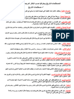 المصطلحات التاريخ وجغرافيا اولى باك حسب الإطار المرجعي الأخير 2022