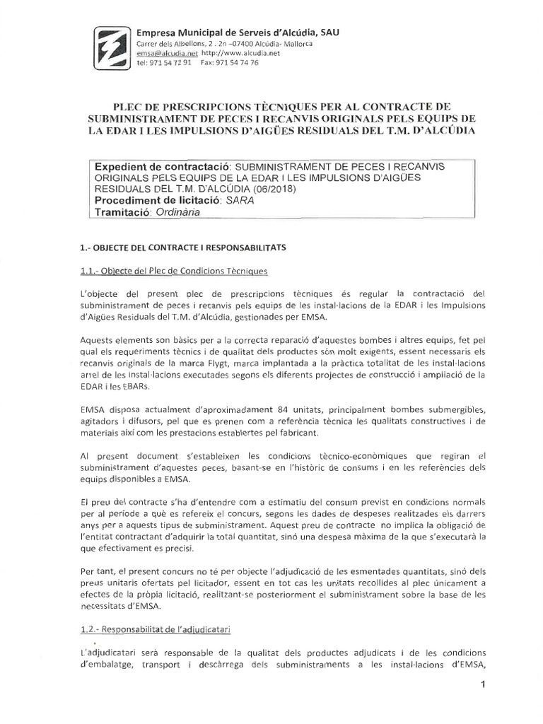 Tarifa Xylem 2018 | PDF