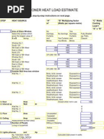 Heat Load Estimat Form