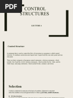 Lec 4 Control Structures