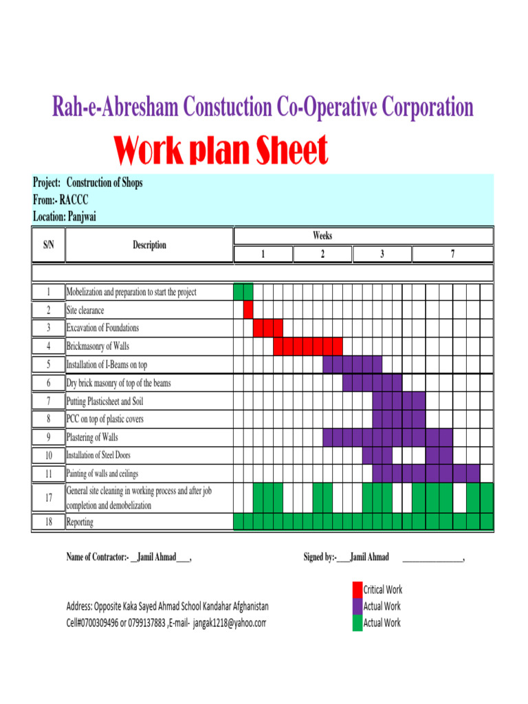 Workplan | PDF