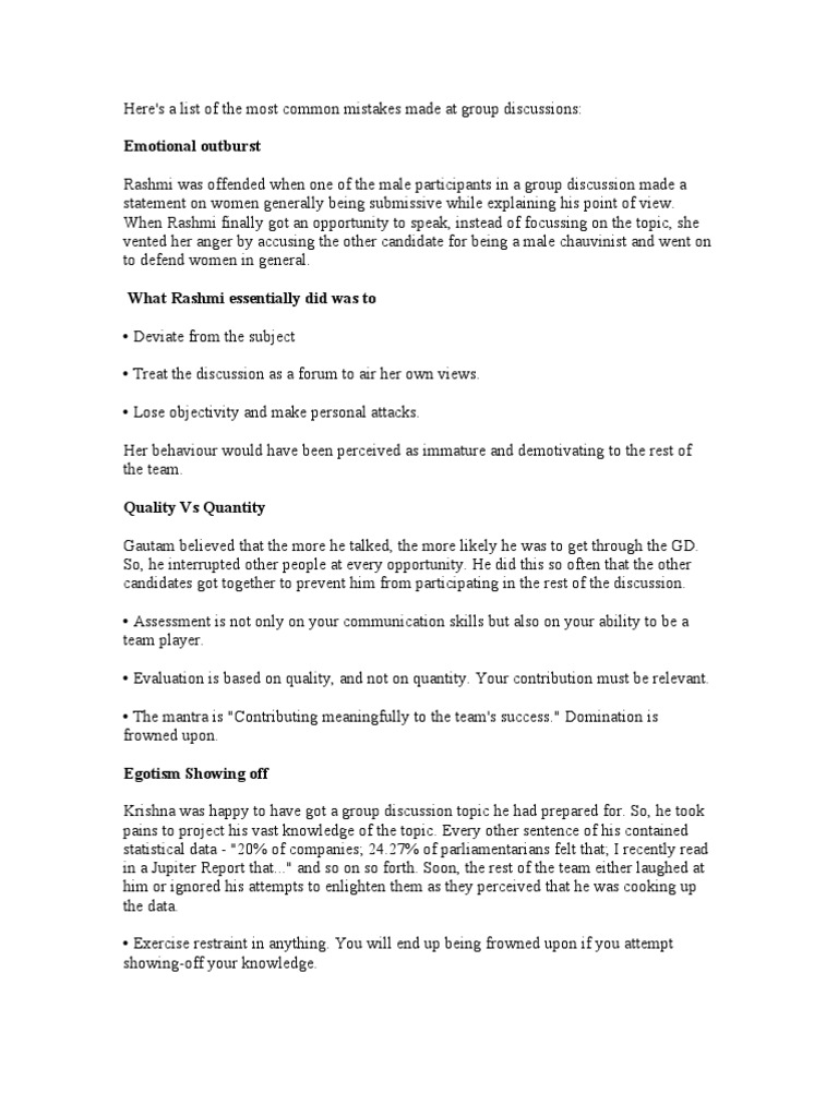 GD Tips | PDF