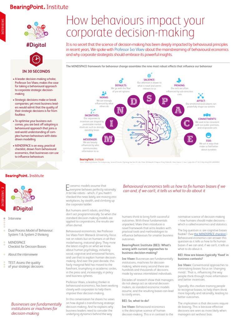MINDSPACE: Enhancing Decision-Making | PDF | Behavioral Economics | Thought