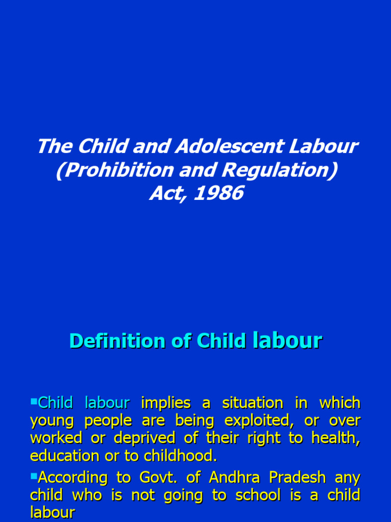 22 - Child and Adolecent Labour (1) (1) DHDJD | PDF | Child Labour ...