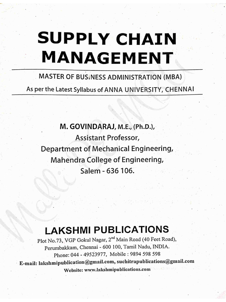Ba4021 supply chain management full book pdf