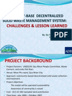 Community based decentralized solid waste system