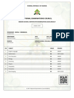 Eniola NECO Results