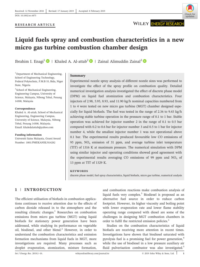 Liquid Fuels Spray and Combustion Characteristics | PDF | Biodiesel ...