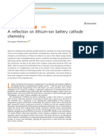 Are Ection On Lithium-Ion Battery Cathode Chemistry: Review Article