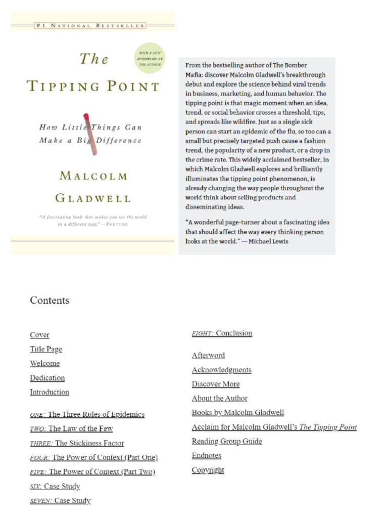 The Tipping Point Part 1 | PDF