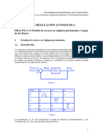 Practicas de Regulación Automática: U(s) G(S) E(s) Y(s)