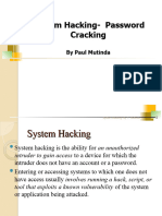 Topic 3 - System Hacking - Password Hacking