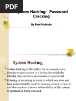 Topic 3 - System Hacking - Password Hacking