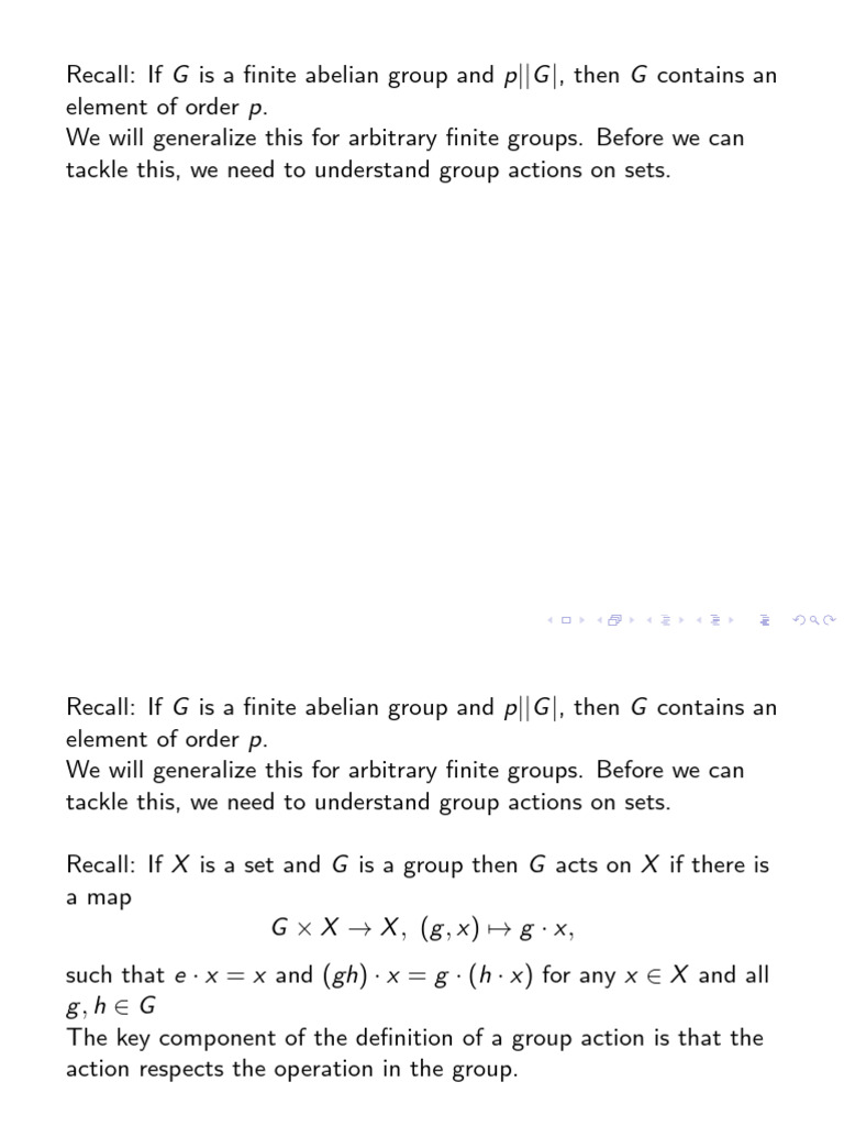 Group Actions and Sylow Theorems Explained | PDF | Mathematics | Group ...