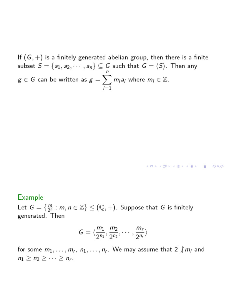 Finitely Generated Abelian Groups Explained | PDF | Group (Mathematics ...