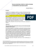 2 OLIVEIRA, Amurabi (2013) Por que etnografia no sentido estrito e não estudos do tipo etnográfico