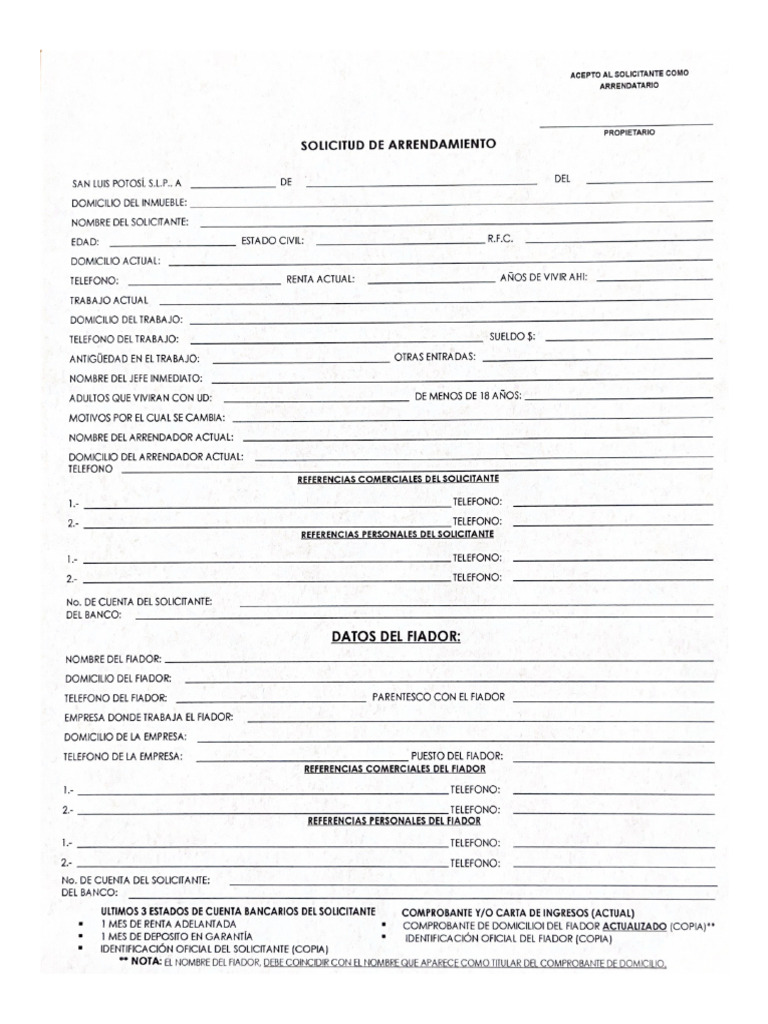 Acepto Al Solicitante Como | PDF