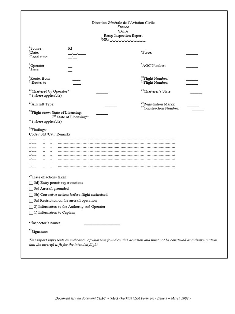 Safa Cklist FR | PDF | Flight Attendant | Aviation