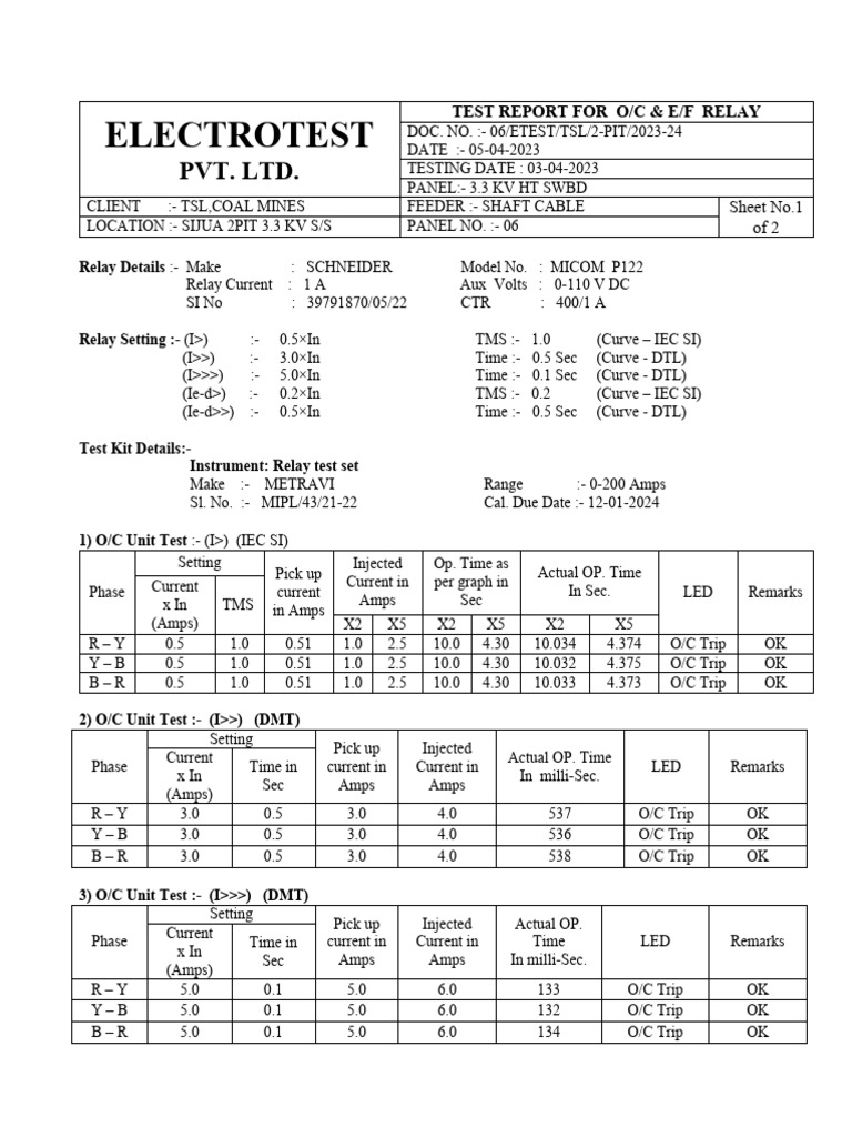 P-6 Relay | PDF | Units Of Measurement | Quantity