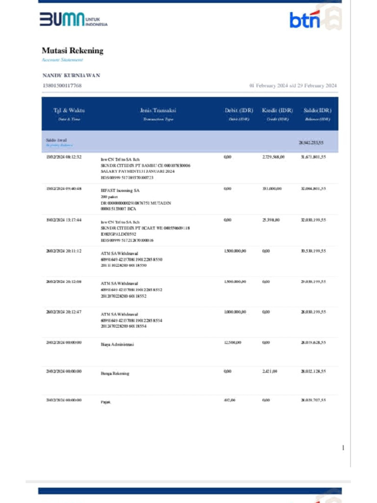 Mutasi Rekening Pengertian Fungsi Cara Mengeceknya