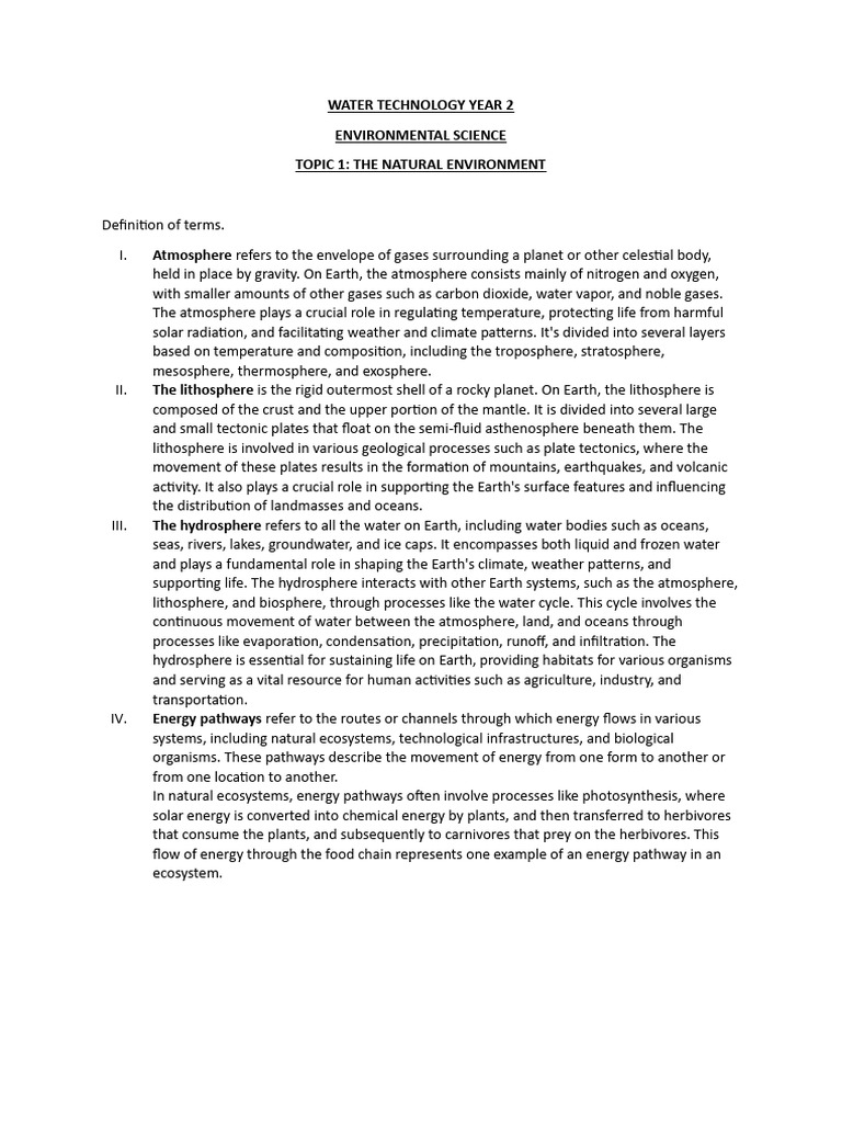 Environmental Science DWT | PDF | Ecosystem | Earth Sciences