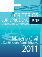 Criterios Jurisdiccionales de La Corte Suprema de Justicia Civil Contencioso 2011