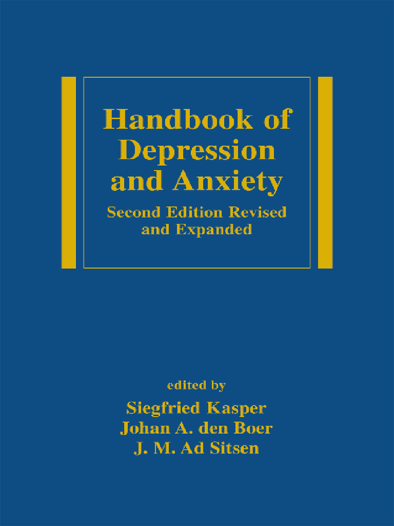 Handbook of Depression and Anxiety - PDF Room | PDF | Mental Disorder