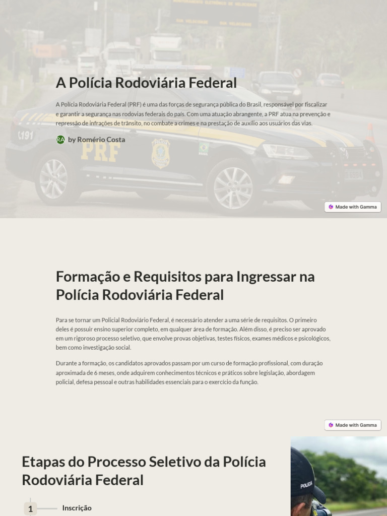 Requisitos para Policial Rodoviário Federal | PDF | Polícia