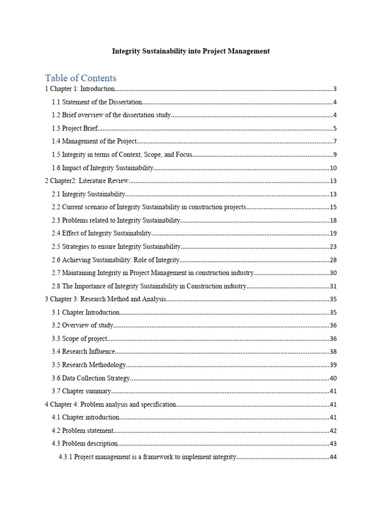 Integrating Integrity in Project Management | PDF | Sustainability ...