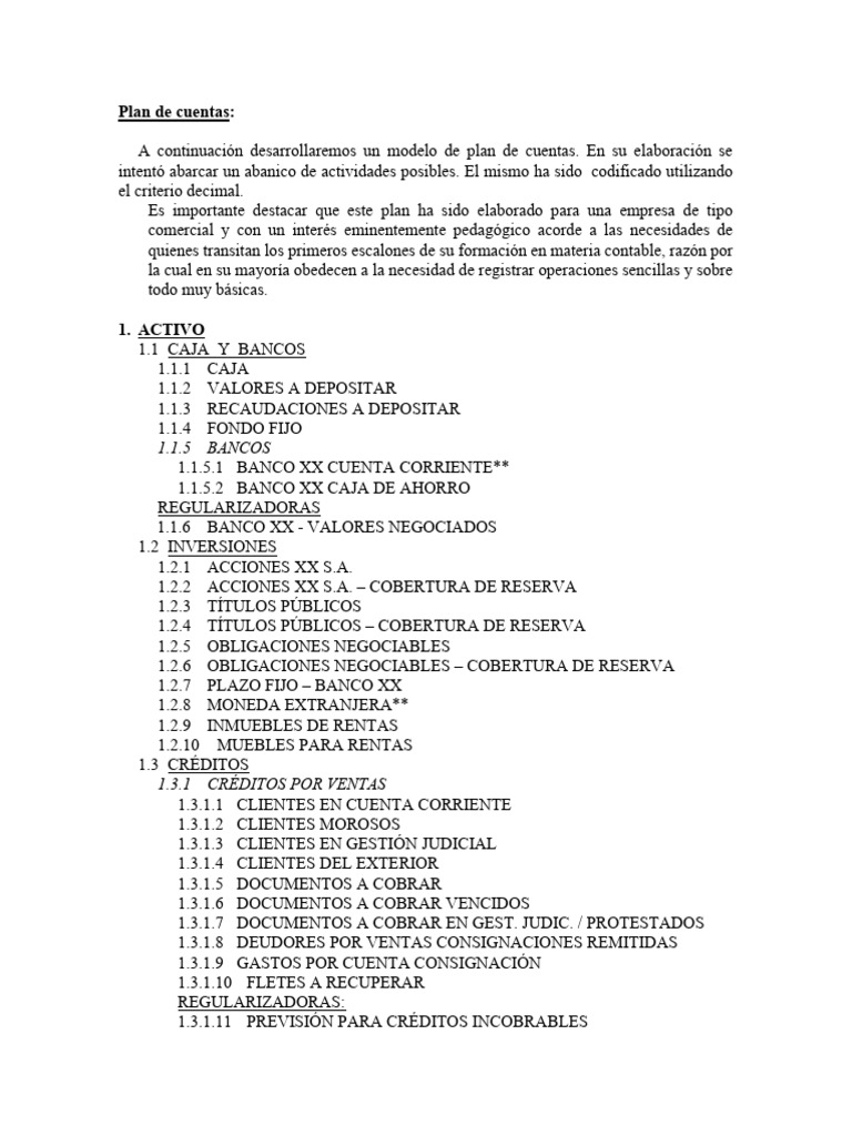 Plan y Manual de Cuentas 2020 | Descargar gratis PDF | Bancos | Cheque