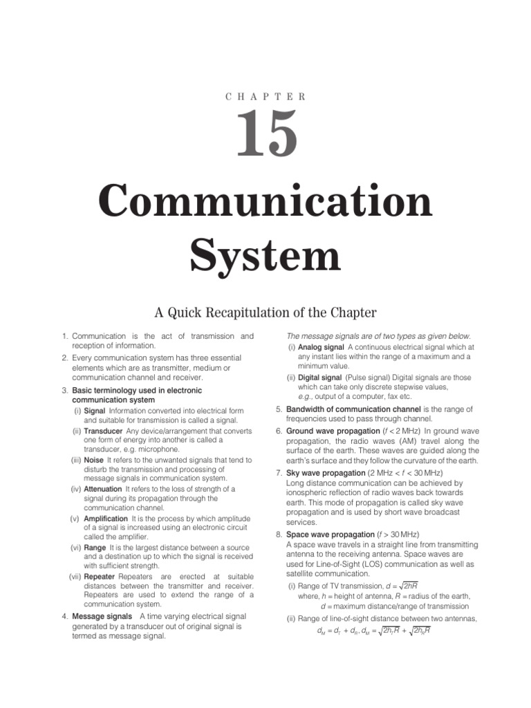 Key Concepts in Electronic Communication | PDF | Modulation | Radio ...