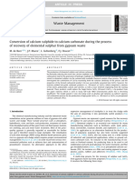 Conversion of Calcium Sulphide To Calcium Carbonate