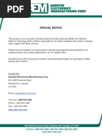 Special Notice: Anodyne Electronics Manufacturing Corp