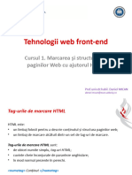 Curs 1. Marcarea Si Structurarea Paginilor Web Cu Ajutorul HTML