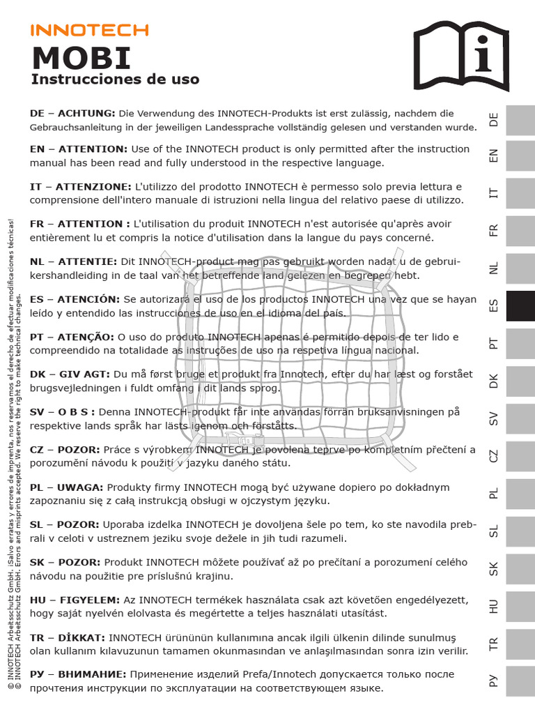 Instrucciones de Seguridad INNOTECH | PDF