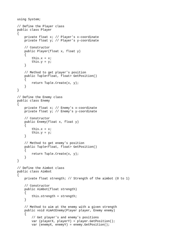 C# Aimbot Implementation Example | PDF | Teaching Methods & Materials ...