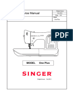 Singer One Plus Sewing Machine Service Manual
