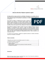 Medicina Alternativa: Régimen Regulatorio Vigente: Tabla de Contenidos