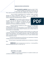 Juicio de Divorcio Controvertido