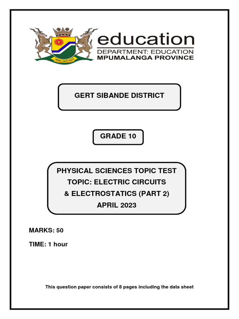 Topic Test QP (F) g10 (Electricity & Magnetism 2 - 240529 - 180323 ...